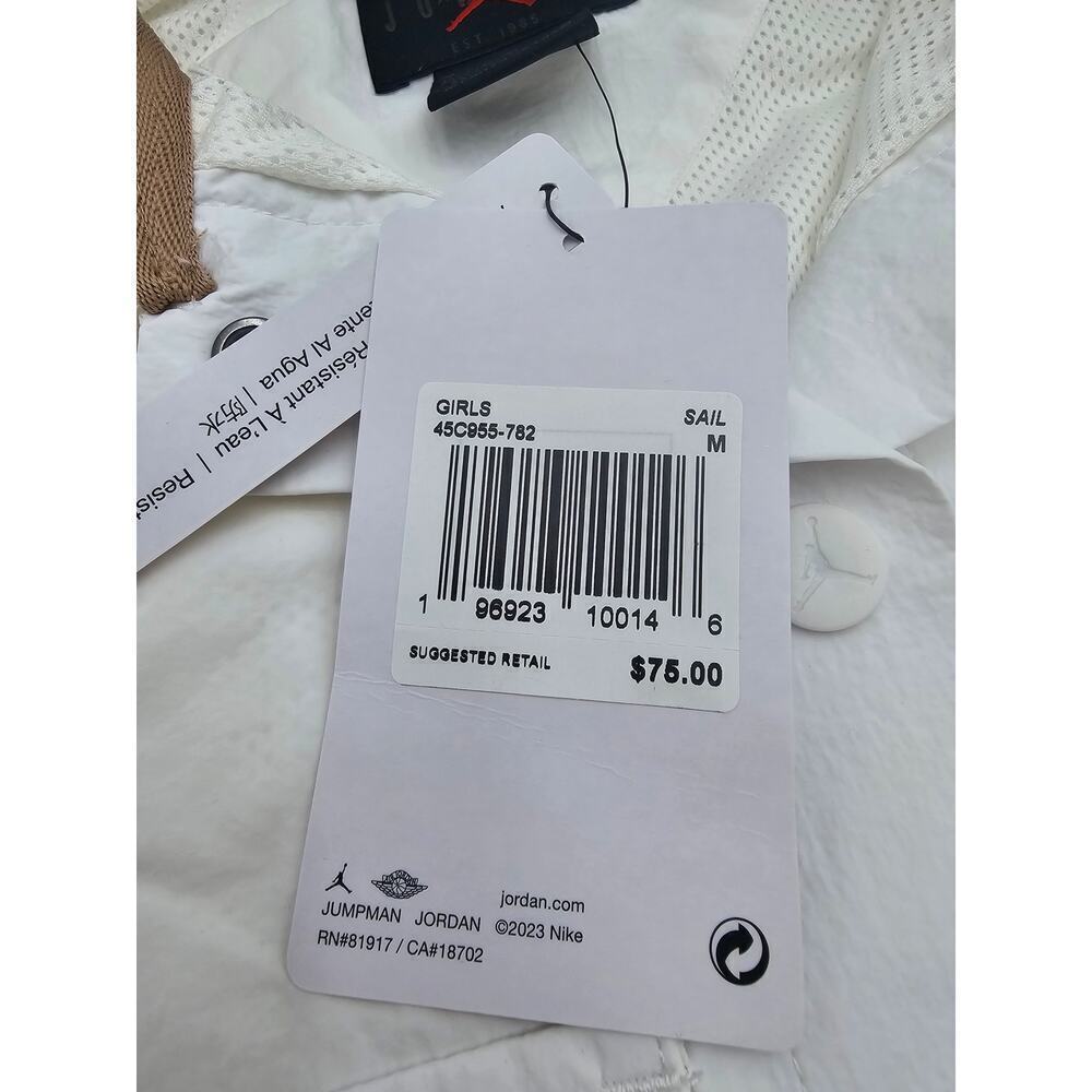 Jordan Kid's Size M White Coaches Jacket NWT - Picture 5 of 10